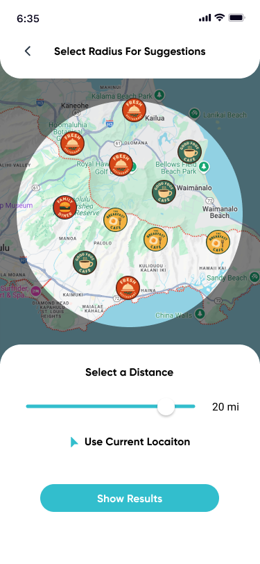 Set Distance Screen